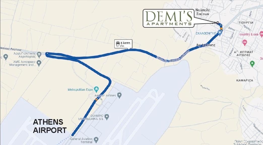 Demi'S Apartments Near Athen'S Airport Artemida  Luaran gambar